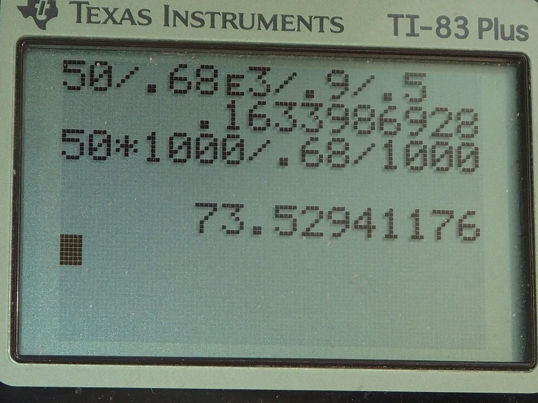 Calculator screenshot