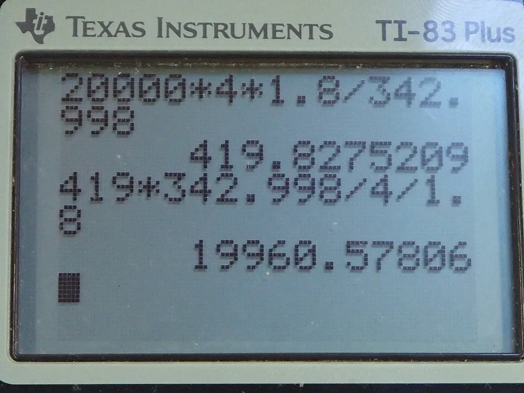 Calculator screenshot