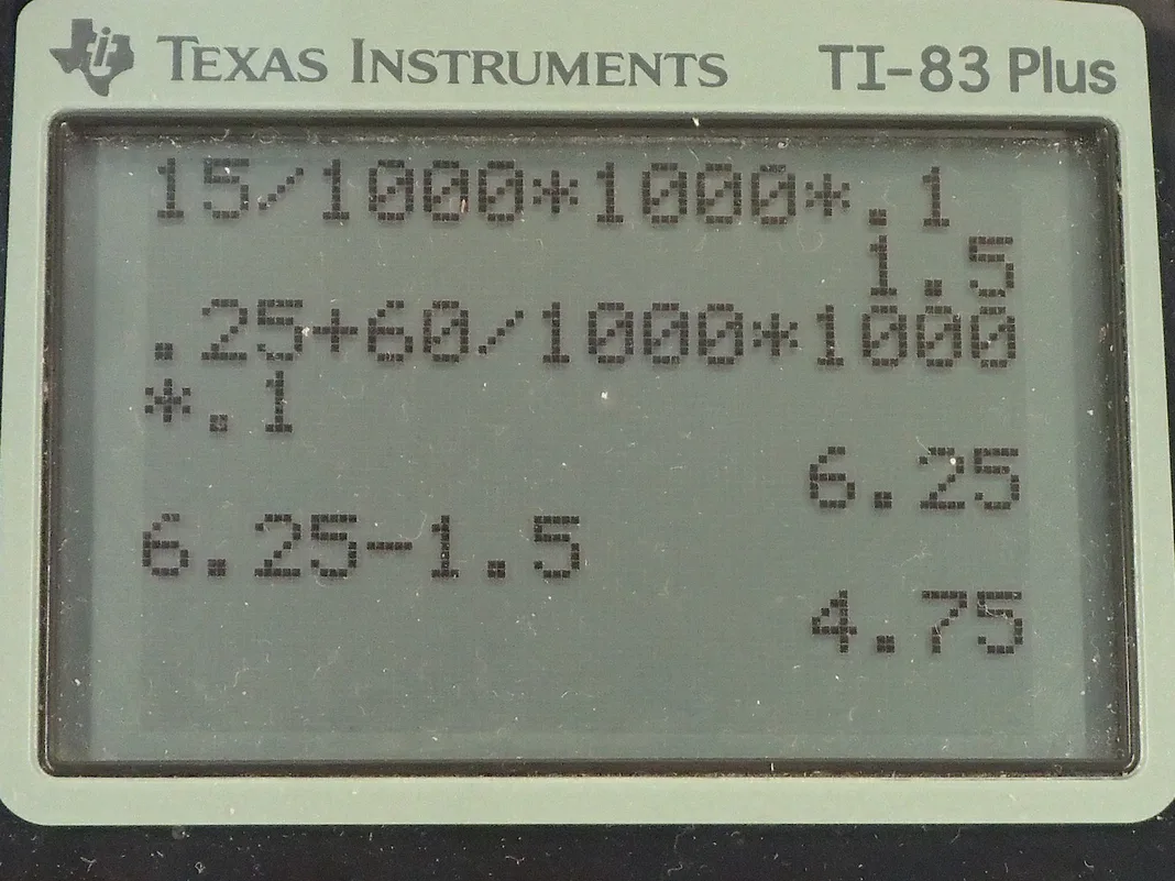 Calculator screenshot