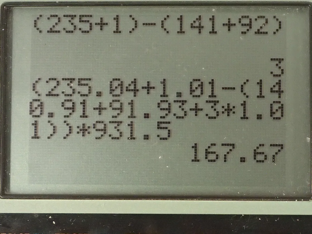 Calculator screenshot