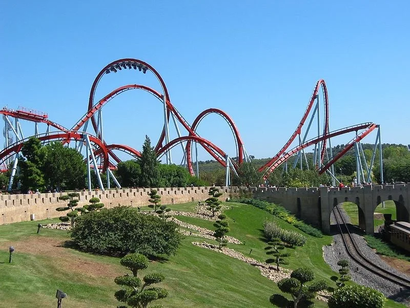 The Dragon Khan in Spain's Universal Port Aventura Amusement Park.